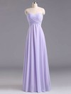 Sweetheart Chiffon Floor-length Ruffles Lace-up Lavender Bridesmaid Dresses #DOB01012796
