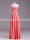 Sweetheart Chiffon Floor-length Ruffles Lace-up Lavender Bridesmaid Dresses #DOB01012796