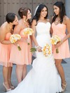 Good Sweetheart Chiffon Short/Mini Ruffles Pink Bridesmaid Dresses #DOB01012821