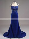 Sweetheart Silk-like Satin Appliques Lace Latest Trumpet/Mermaid Bridesmaid Dresses #DOB01012822