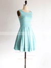 Scoop Neck Satin with Bow Affordable Short/Mini Bridesmaid Dresses #DOB01012869