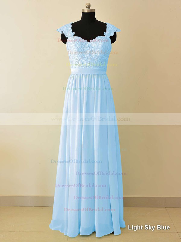 Sweetheart Chiffon Appliques Lace Sage Floor-length Classy Bridesmaid Dresses #DOB01012874