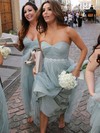 A-line Sweetheart Tulle Floor-length Beading Amazing Bridesmaid Dresses #DOB01012908