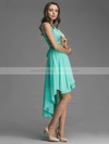 Wholesale A-line Scoop Neck Chiffon Asymmetrical Sashes / Ribbons Bridesmaid Dresses #DOB01012928