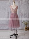 Discounted A-line Scoop Neck Tulle Lace Knee-length Bridesmaid Dresses #DOB01012932