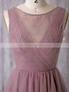 Discounted A-line Scoop Neck Tulle Lace Knee-length Bridesmaid Dresses #DOB01012932