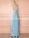 A-line V-neck Chiffon Floor-length Sashes / Ribbons Beautiful Bridesmaid Dresses #DOB01012942