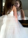Princess Scoop Neck Lace Tulle with Bow Beautiful Ankle-length Flower Girl Dresses #DOB01031903