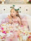 Fashion A-line Scoop Neck Organza Sashes / Ribbons Floor-length Flower Girl Dresses #DOB01031925
