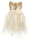 Exclusive A-line Scoop Neck Tulle Sashes / Ribbons Asymmetrical Flower Girl Dresses #DOB01031938