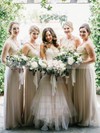 V-neck Tulle with Appliques Lace Court Train New Arrival Trumpet/Mermaid Wedding Dresses #DOB00022576