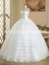 Wholesale Sweetheart White Tulle Sashes / Ribbons Floor-length Ball Gown Wedding Dresses #DOB00022578