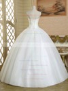 Ball Gown Sweetheart White Tulle Crystal Detailing Floor-length Classic Wedding Dress #DOB00022581