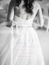 A-line Sweetheart White Lace Sashes / Ribbons Floor-length Vintage Wedding Dresses #DOB00022598