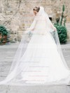 Wholesale A-line Sweetheart Tulle with Bow Sweep Train Wedding Dresses #DOB00022600