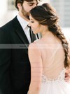 Fashion Scoop Neck Tulle with Beading Floor-length Princess Wedding Dresses #DOB00022617
