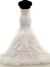 Trumpet/Mermaid Sweetheart Tulle with Lace Sweep Train Fabulous Wedding Dresses #DOB00022704