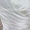 Sweetheart Princess Knee-length Lace Satin Draped Wedding Dresses #DOB00017014