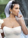 Ball Gown Tulle with Lace Chapel Train Boutique Strapless Wedding Dresses #DOB00022731