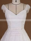 Princess V-neck Lace Tulle with Appliques Lace Court Train Original Wedding Dresses #DOB00022740