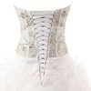 V-neck Organza with Beading Court Train Lace-up Beautiful Ball Gown Wedding Dresses #DOB00022832