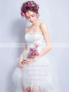 Asymmetrical A-line Sweetheart Tulle with Beading High Low New Arrival Wedding Dresses #DOB00022891