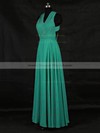 Chiffon A-line V-neck Floor-length with Ruffles Bridesmaid Dresses #DOB01013124
