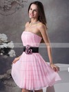 Strapless A-line Short/Mini Chiffon Pleats Bridesmaid Dresses #DOB01011697