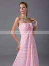Strapless Empire Floor-length Chiffon Ruched Bridesmaid Dresses #DOB02012881
