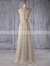 Chiffon A-line Scoop Neck Asymmetrical with Sashes / Ribbons Bridesmaid Dresses #DOB01013205