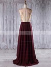 Chiffon Tulle A-line Scoop Neck Floor-length with Appliques Lace Bridesmaid Dresses #DOB01013235