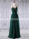 Chiffon A-line Scoop Neck Floor-length with Lace Bridesmaid Dresses #DOB01013238