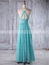 Chiffon A-line V-neck Floor-length with Ruffles Bridesmaid Dresses #DOB01013241