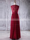 Lace Chiffon A-line Sweetheart Floor-length with Ruffles Bridesmaid Dresses #DOB01013245