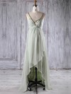 Chiffon Empire V-neck Asymmetrical with Ruffles Bridesmaid Dresses #DOB01013251