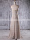 Chiffon Empire Strapless Floor-length with Lace Bridesmaid Dresses #DOB01013264