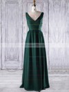 Chiffon A-line V-neck Floor-length with Ruffles Bridesmaid Dresses #DOB01013267