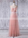 Lace Tulle A-line Sweetheart Floor-length with Sashes / Ribbons Bridesmaid Dresses #DOB01013279