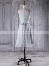 Chiffon A-line Scoop Neck Short/Mini with Sashes / Ribbons Bridesmaid Dresses #DOB01013295