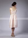Bateau Sheath/Column Tea-length Satin Sashes/Ribbons Bridesmaid Dresses #DOB02013678