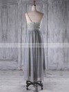 Lace Chiffon A-line One Shoulder Asymmetrical with Sashes / Ribbons Bridesmaid Dresses #DOB01013296