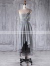 Lace Chiffon A-line One Shoulder Asymmetrical with Sashes / Ribbons Bridesmaid Dresses #DOB01013296