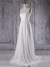 Lace Chiffon A-line Scoop Neck Sweep Train with Ruffles Bridesmaid Dresses #DOB01013297