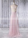 Tulle A-line Scoop Neck Sweep Train with Sashes / Ribbons Bridesmaid Dresses #DOB01013310