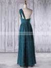 Lace A-line One Shoulder Floor-length with Ruffles Bridesmaid Dresses #DOB01013318