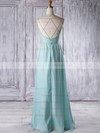 Chiffon Empire V-neck Floor-length with Ruffles Bridesmaid Dresses #DOB01013323