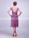 Straps A-line Knee-length Chiffon Pleats Bridesmaid Dresses #DOB02042142
