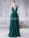 Chiffon A-line V-neck Floor-length with Sashes / Ribbons Bridesmaid Dresses #DOB01013341