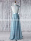 Lace Chiffon A-line V-neck Floor-length with Sashes / Ribbons Bridesmaid Dresses #DOB01013345