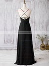 Chiffon A-line V-neck Floor-length with Ruffles Bridesmaid Dresses #DOB01013366